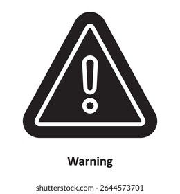 Icono de Vector de advertencia que puede modificarse o editarse fácilmente

