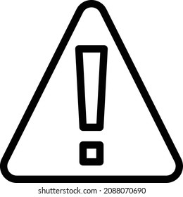 warning Vector illustration on a transparent background. Premium quality symbols. Stroke vector icon for concept and graphic design.