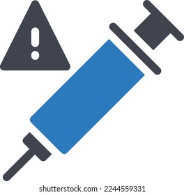 advertencia Ilustración vectorial en un fondo transparente. Símbolos de calidad superior. Iconos vectoriales de glifos para diseño de conceptos y gráficos.