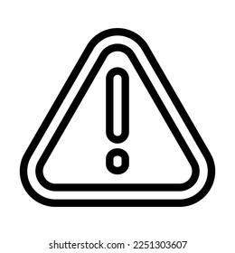 Warning Vector Line Icon Design