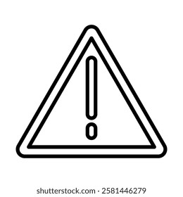 Warning Vector Line Icon Design