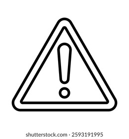 Warning Vector Line Icon Design