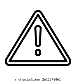Warning Vector Line Icon Design