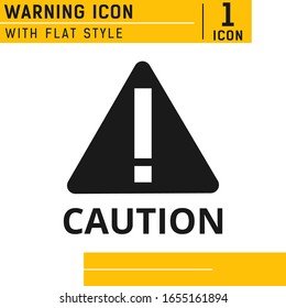 Warning vector sign danger on soft white background. Vector concept design for web site, UI, UX and mobile app. Caution vector icon with flat style. Vector illustration. EPS file