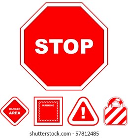 Warning vector sign. Vector template.