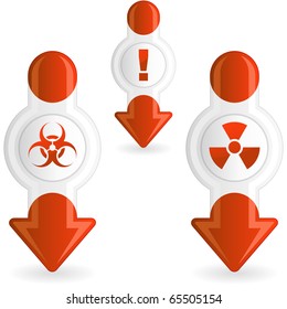 Warning vector signs. Vector illustration.