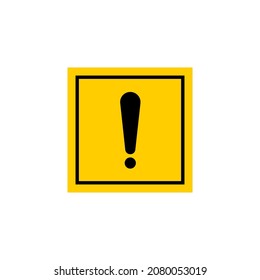 warning vector square on a white background