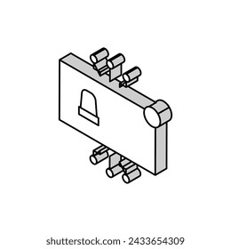 warning visit to dangerous site isometric icon vector. warning visit to dangerous site sign. isolated symbol illustration