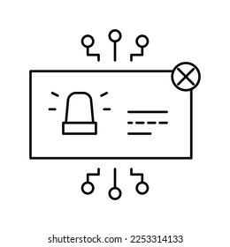 warning visit to dangerous site line icon vector. warning visit to dangerous site sign. isolated contour symbol black illustration