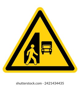 Warning Watch Out For Traffic Symbol Sign, Vector Illustration, Isolate On White Background Label. EPS10