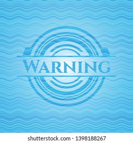 Warning water emblem background. Vector Illustration. Detailed.