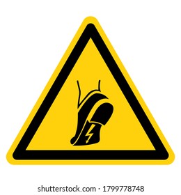 Warning Wear Anti Static Shoes Symbol Sign ,Vector Illustration, Isolate On White Background Label. EPS10