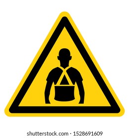 Warning Wear Back Support Symbol Sign, Vector Illustration, Isolated On White Background Icon. EPS10