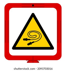 Warning Wear Earplugs Symbol Sign,Vector Illustration, Isolated On White Background Label. EPS10 