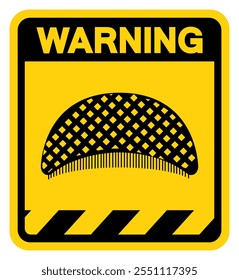 Warning Wear Hair Net Symbol Sign, Vector Illustration, Isolate On White Background Label. EPS10 