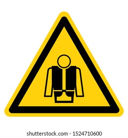 Warning Wear Life Jacket Symbol Sign, Vector Illustration, Isolate On White Background Label .EPS10