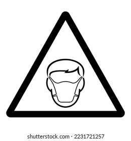 Warning Wear Mark Protection Symbol Sign,Vector Illustration, Isolated On White Background Label. EPS10  