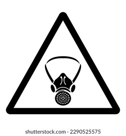 Warning Wear Respiratory Protection Symbol Sign, Vector Illustration, Isolate On White Background Label. EPS10 