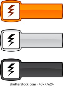  warning  web button. Vector illustration.