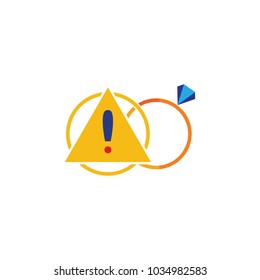 Warning Wedding Logo Icon Design