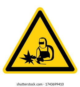 Warning Welding and Cutting Symbol Sign, Vector Illustration, Isolate On White Background Label .EPS10