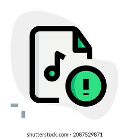 Warning while playing the music of Unknown file format