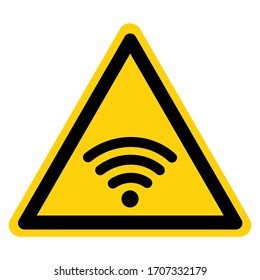 Warning  Wifi Area, Vector Illustration, Isolate On White Background Icon. EPS10