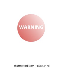 Warning word icon illustration - stock vector