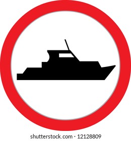 warning yacht, vector