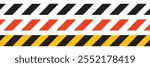 Warning yellow black diagonal stripes line. Safety stripe warning caution hazard danger road vector sign symbol
