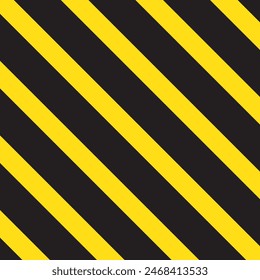 Warning yellow black diagonal stripes line. Safety stripe warning caution hazard danger road vector sign symbol