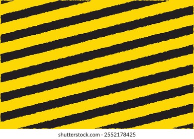 Warning yellow black diagonal stripes line. Safety stripe warning caution hazard danger road vector sign symbol