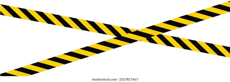 Warning yellow black diagonal stripes line. Safety stripe warning caution hazard danger road vector sign symbol. 