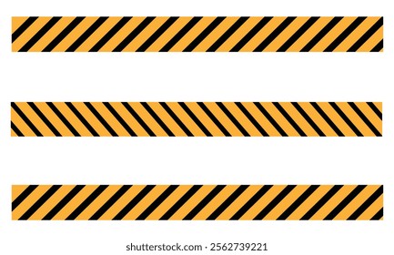 Warning yellow black diagonal stripes line. Safety stripe warning caution hazard danger road vector sign symbol. Vector illustration . EPS 20 .