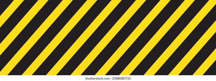 Warning yellow black diagonal stripes line. Safety stripe warning caution hazard danger road vector sign symbol. Attention symbol with diagonal lines. eps 10