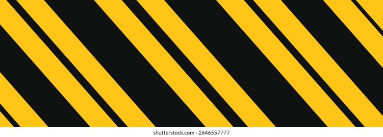 Línea diagonal negra amarilla de advertencia. Señal de advertencia de peligro de peligro de la banda de seguridad símbolo de señal de Vector de carretera.  Ilustración vectorial. EPS 10 