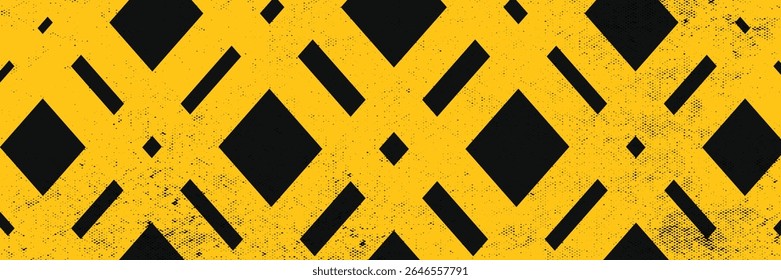Warning yellow black diagonal stripes line. Safety stripe warning caution hazard danger road vector sign symbol.