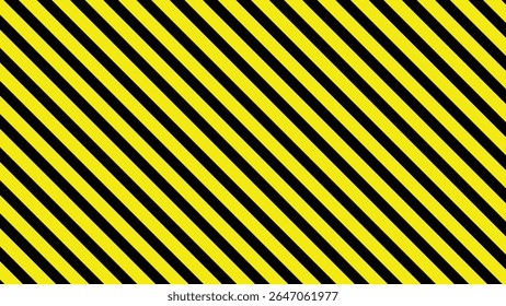 Warning yellow black diagonal stripes line. Safety warning caution hazard sign. Vector illustration