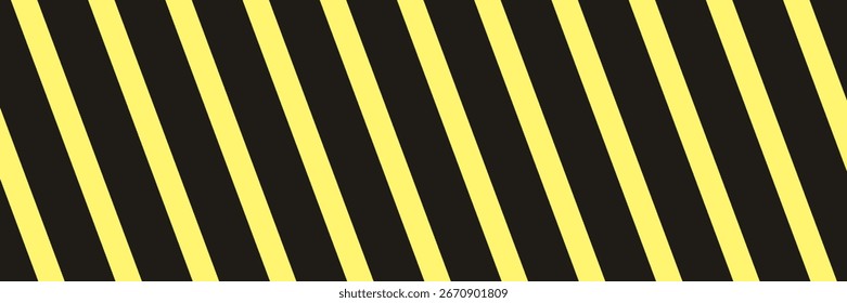 Línea diagonal negra amarilla de advertencia. Señal de advertencia de peligro de peligro de la banda de seguridad símbolo de señal de Vector de carretera.  Ilustración vectorial.