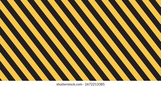 Línea diagonal negra amarilla de advertencia. Señal de advertencia de peligro de peligro de la banda de seguridad símbolo de señal de Vector de carretera. Ilustración vectorial. EPS 10
