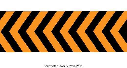 Línea diagonal negra amarilla de advertencia. Señal de advertencia de peligro de peligro de la banda de seguridad símbolo de señal de Vector de carretera.  Ilustración vectorial. EPS 10 