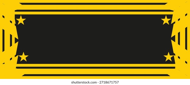 Aviso amarelo preto linhas diagonais listras. Advertência de faixa de segurança advertência perigo perigo símbolo de sinal de vetor de estrada.

