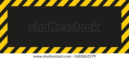 Warning yellow black diagonal stripes line. Safety stripe warning caution hazard danger road vector sign symbol. 
