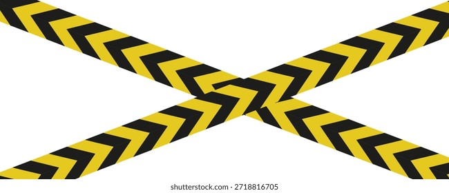 Línea diagonal roja negra amarilla de advertencia. Señal de advertencia de peligro de peligro de la banda de seguridad símbolo de señal de Vector de carretera. Cinta de peligro largo.Eps10
