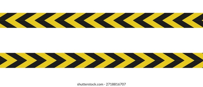 Línea diagonal roja negra amarilla de advertencia. Señal de advertencia de peligro de peligro de la banda de seguridad símbolo de señal de Vector de carretera. Cinta de peligro largo.Eps10
