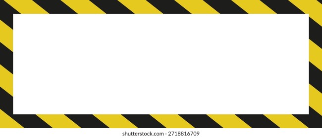 Línea diagonal roja negra amarilla de advertencia. Señal de advertencia de peligro de peligro de la banda de seguridad símbolo de señal de Vector de carretera. Larga cinta de peligro. Ilustración vectorial sobre fondo blanco. Archivo EPS 112.

