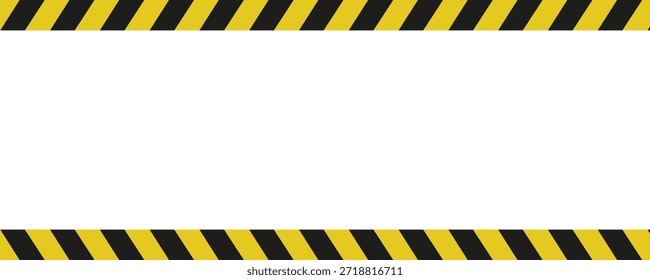 Línea diagonal roja negra amarilla de advertencia. Señal de advertencia de peligro de peligro de la banda de seguridad símbolo de señal de Vector de carretera. Larga cinta de peligro. Ilustración vectorial sobre fondo blanco. Archivo EPS 112.

