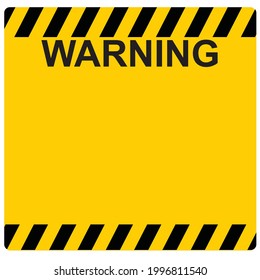 Warning, yellow board or sticker vector