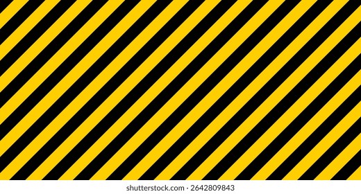 warning yellow hazard stripes background, danger sign template, vector illustration