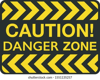 Warning yellow sign with black rectangular lines. Abstract backdrop with diagonal black and yellow strips. Danger zone